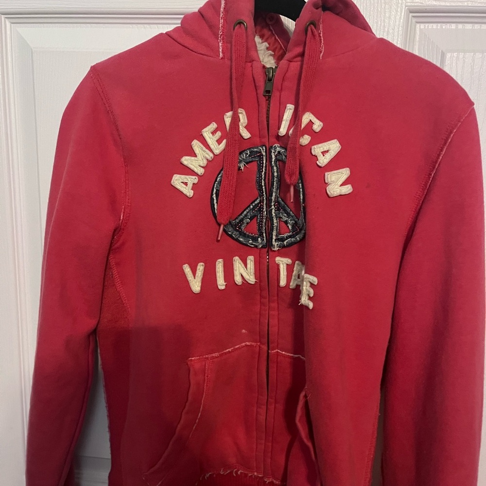 Freedom 2 Be Red Hoodie with Peace Symbol